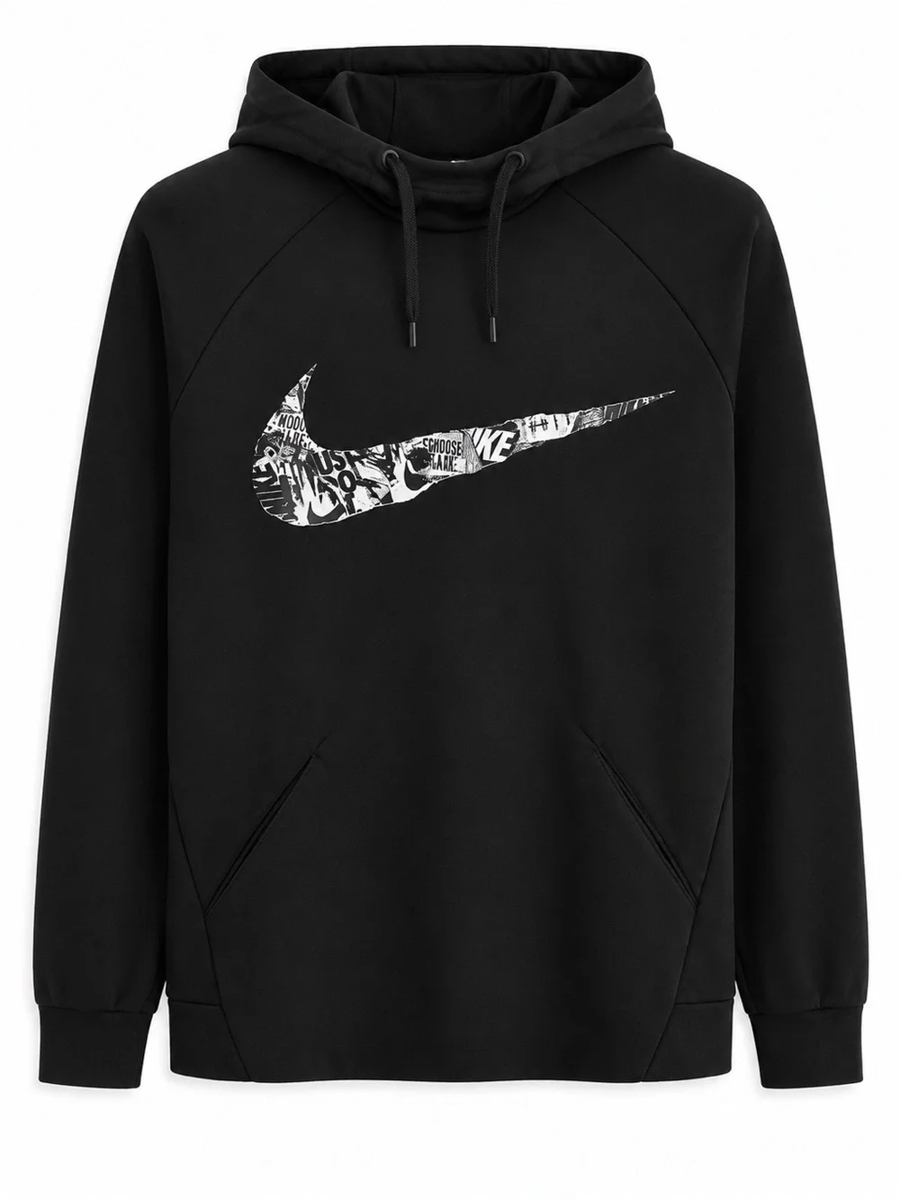 Nike Men's Black Graphic Swoosh Hoodie